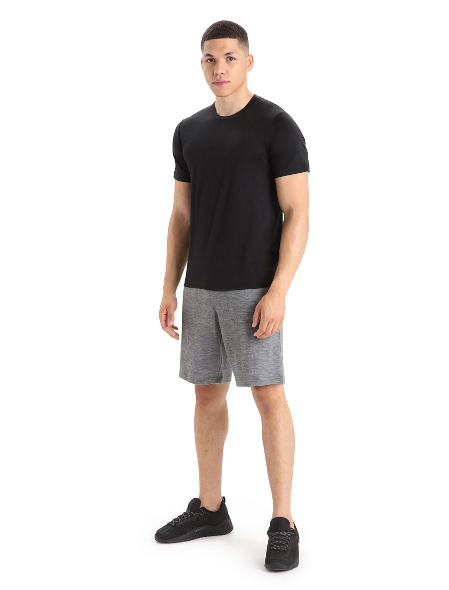 Black Icebreaker Merino Tech Lite II Short Sleeve Tee Men's T Shirts | AU 1169JPQJ